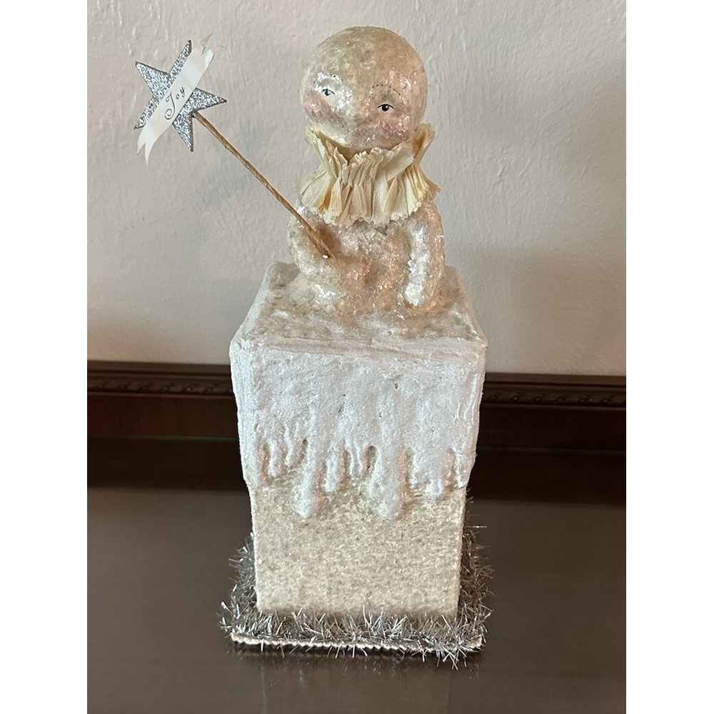 Vintage‎ Dee Foust for Bethany Lowe 15" Moon Snow Man Christmas Star Retired